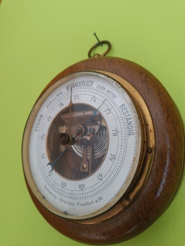 Antikes barometer holz metall - barometer,,